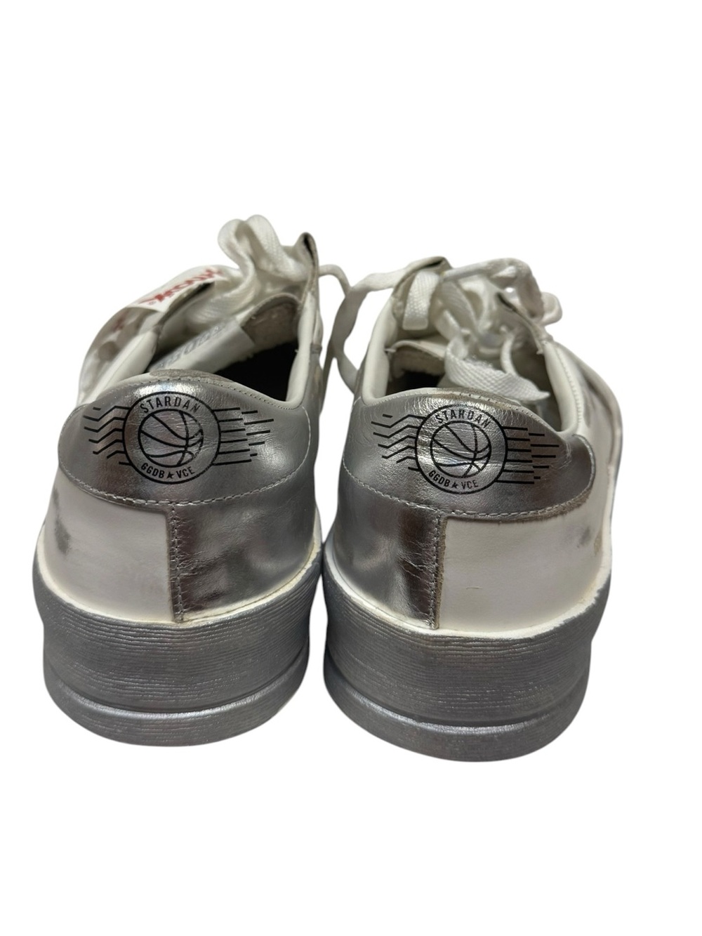 NWT Golden Goose White & Silver Star Low-Top Stardan Sneaker Rare Size 11/41 - Picture 11 of 15